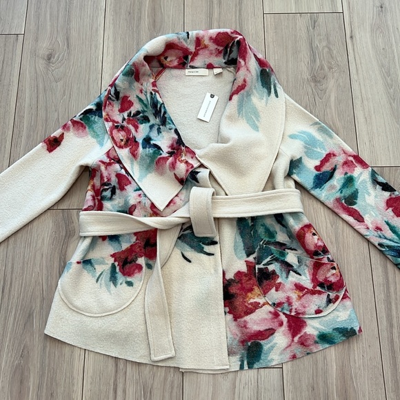 NWT Anthropologie Sleeping on Snow Winter Blossom Wool Jacket - Picture 6 of 14